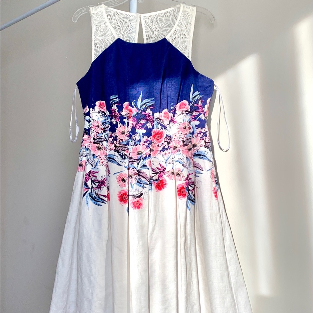 Guess Los Angeles Blue & White Floral Dress
